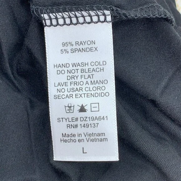 Double Zero Black Camisole w/ Ruffle Detail - Picture 6 of 7